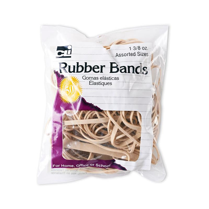 RUBBER BANDS NATURAL COLOR 1 3-8 OZ