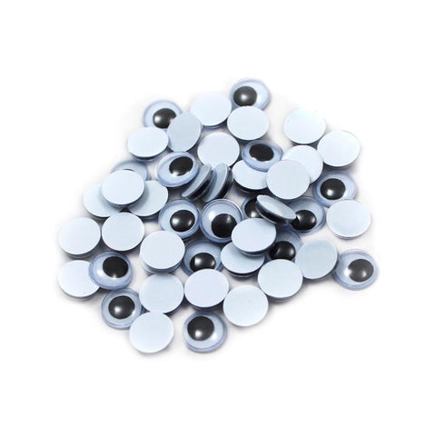 WIGGLE EYES ROUND 7MM BLACK 50CT