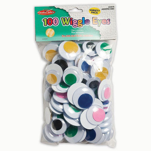 JUMBO WIGGLE EYES ASSORTED COLORS