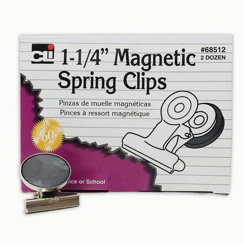 MAGNETIC SPRING CLIPS 1 1-4 BOX-24