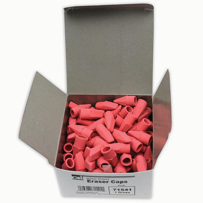 ECONOMY ERASER CAPS PINK 144-BX