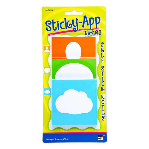 STICKY APP NOTES NEON 3 ASSORTED