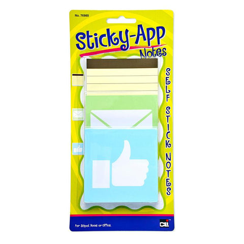 STICKY APP NOTES PASTEL 3 ASSORTED