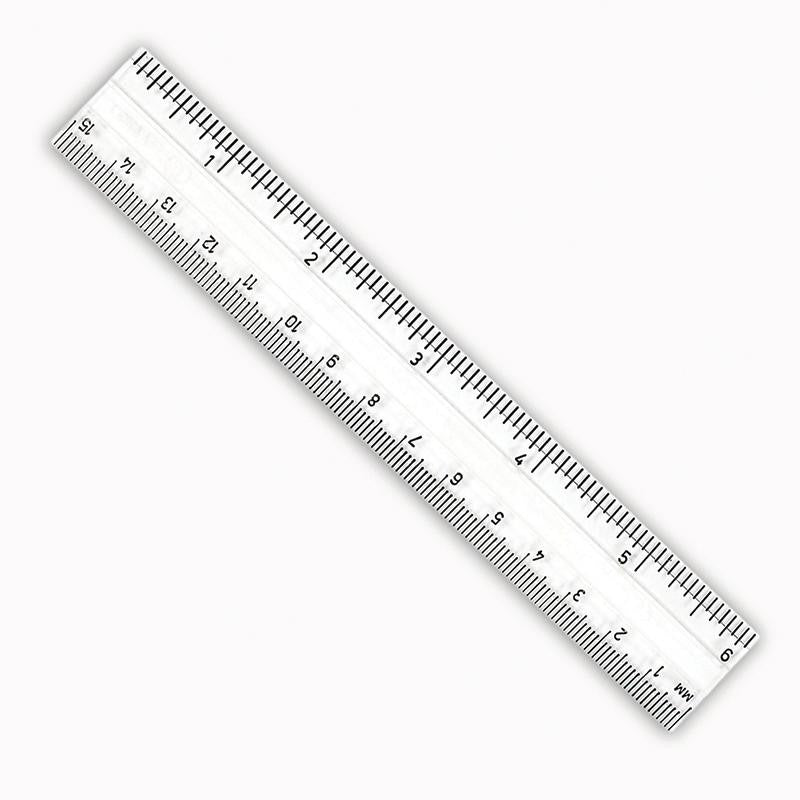 CLEAR PLASTIC 6IN RULER