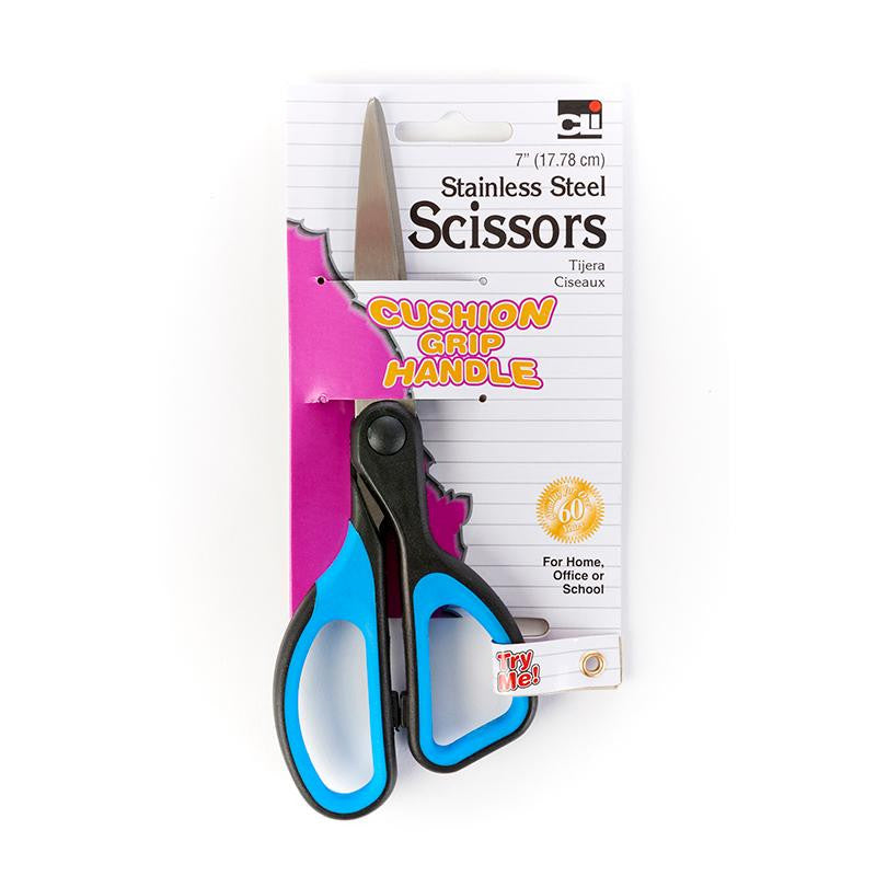 CUSHION GRIP SCISSOR 7IN STRAIGHT