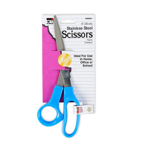 8IN ECONOMY SCISSORS 1-CARD