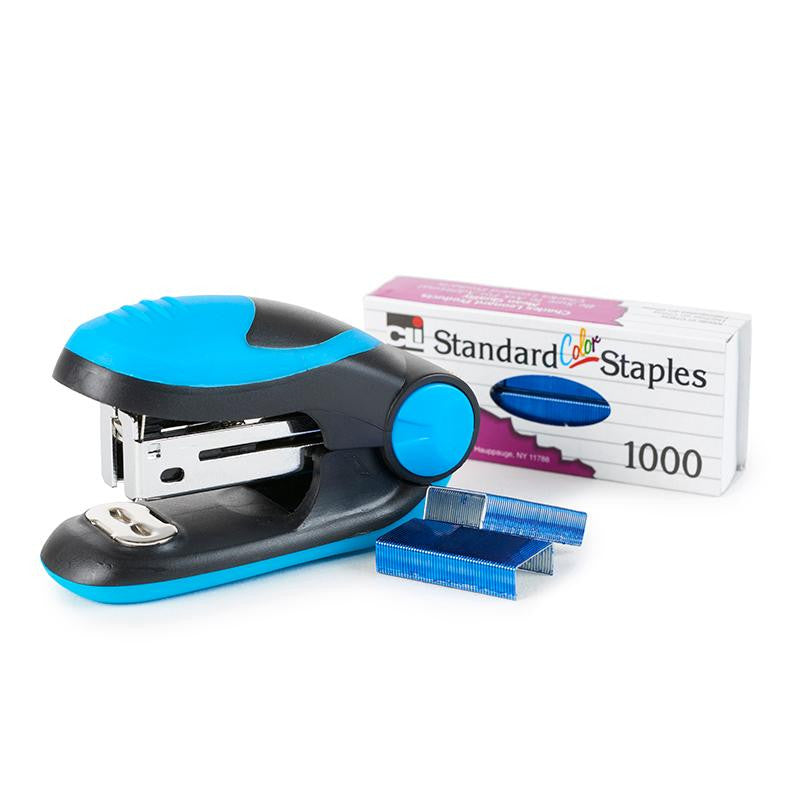 SOFT GRIP MINI STAPLER KIT BLUE