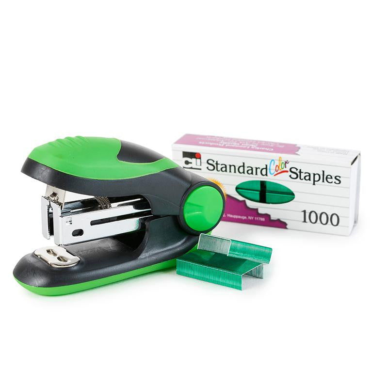 SOFT GRIP MINI STAPLER KIT GREEN