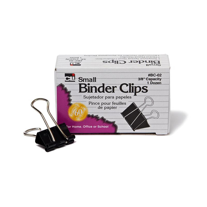 BINDER CLIPS 12CT SMALL 3-8IN