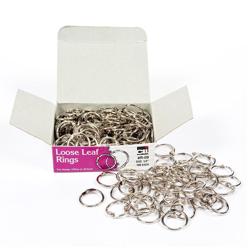 RINGS LOOSE LEAF 1-2IN 100-BX