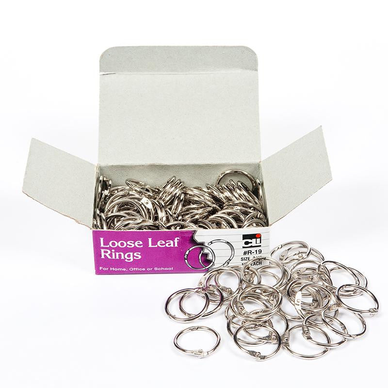 RINGS LOOSE LEAF 3-4IN 100-BX