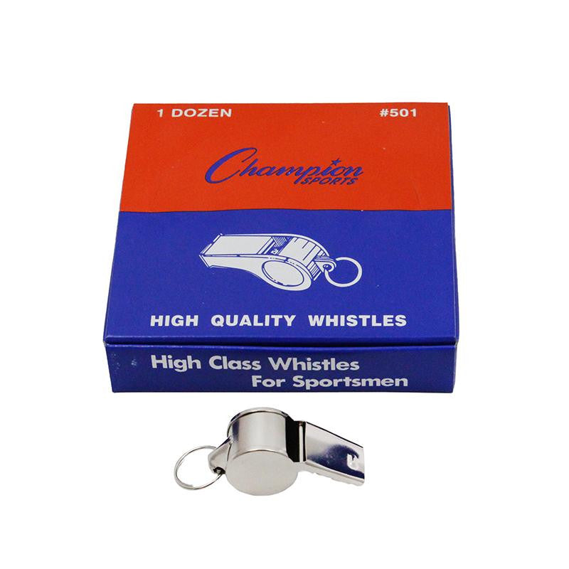 METAL WHISTLE SET OF 12