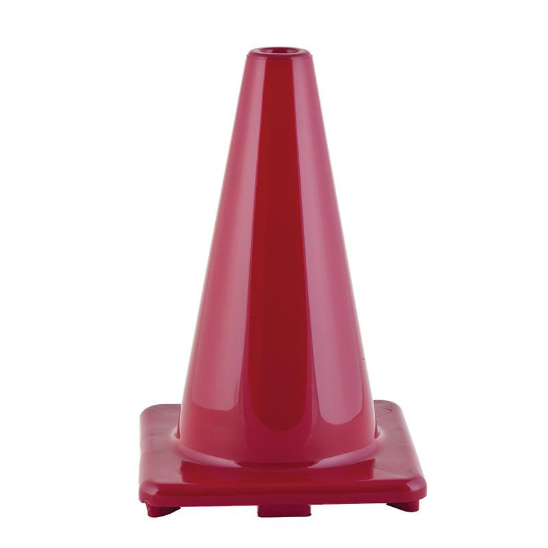 FLEXIBLE VINYL CONE 12IN RED