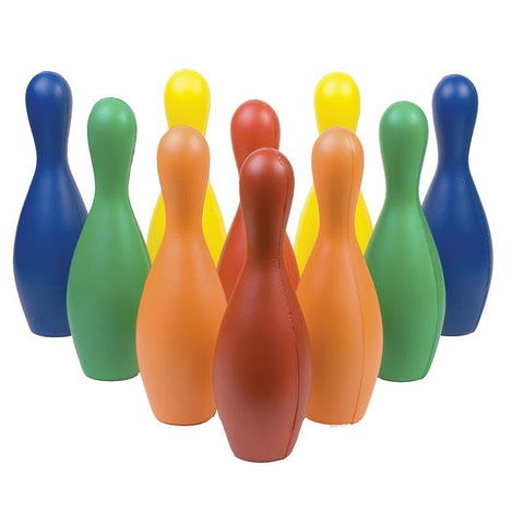 MULTICOLOR FOAM BOWLING PIN SET