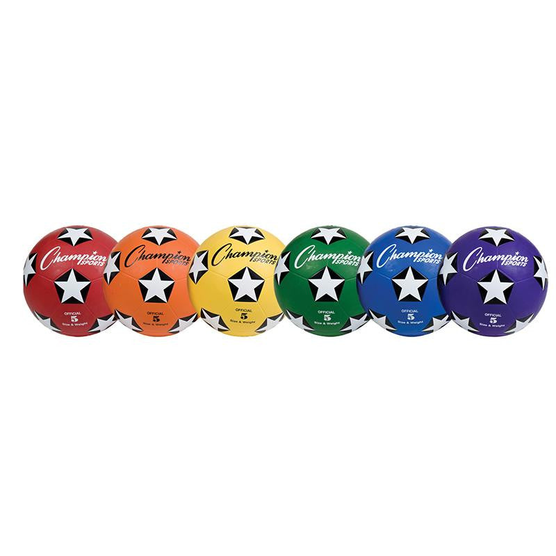 SOCCER BALL SET-6 RUBBER SIZE 5