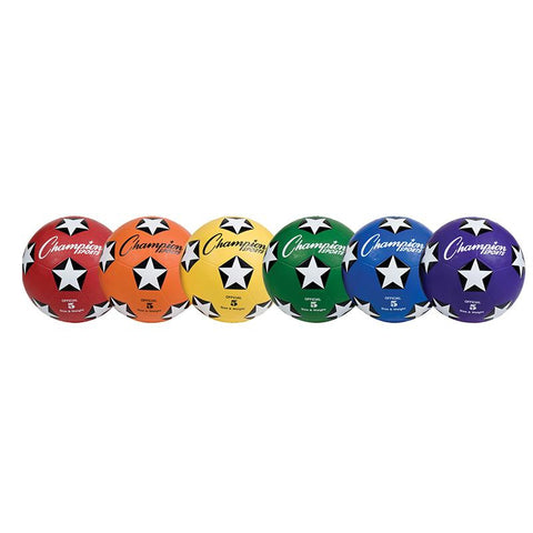 SOCCER BALL SET-6 RUBBER SIZE 5