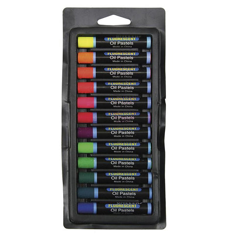 OIL PASTELS 12 PC SET FLUORESCENT