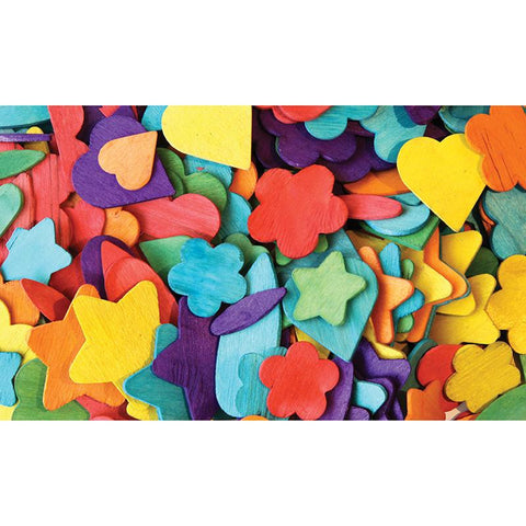 PARTY SHAPES 200 WOODEN PCS