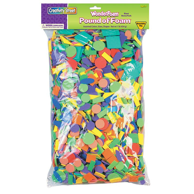 POUND OF FOAM ASSTD SHAPES COLORS