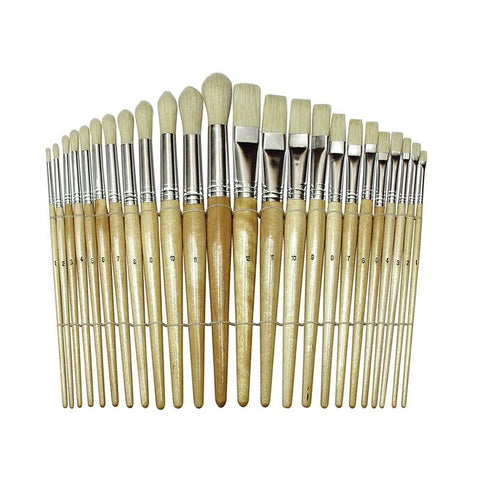 WOOD BRUSHES SET OF 24