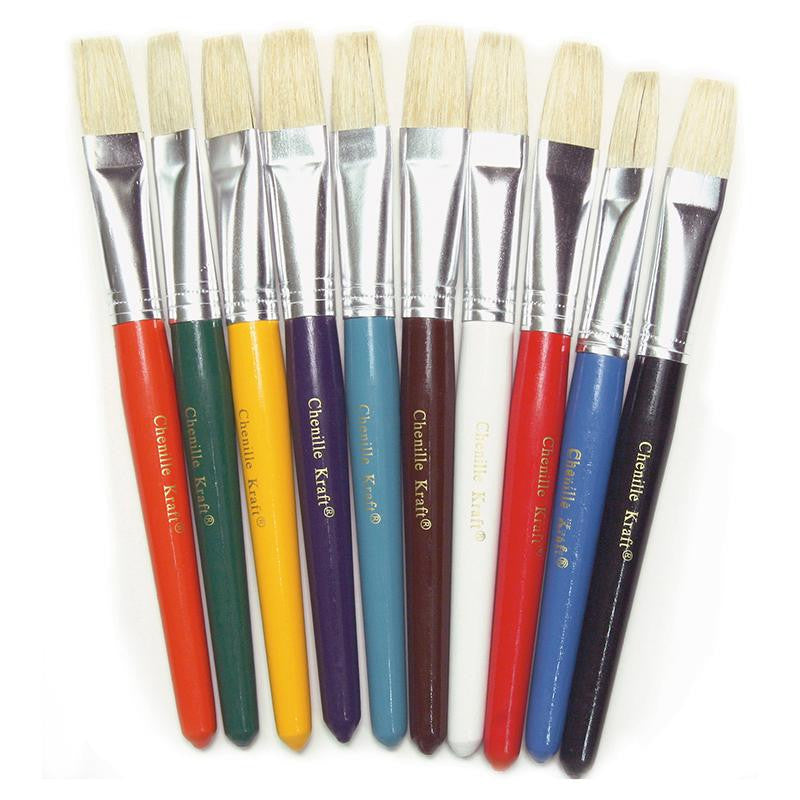 FLAT HANDLE BRUSHES 10-SET