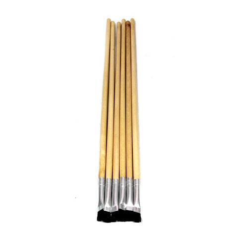 BLACK BRISTLE EASEL BRUSH 6-SET