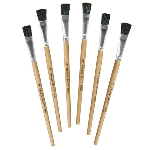 STUBBY EASEL BRUSHES 1-2IN 6PK