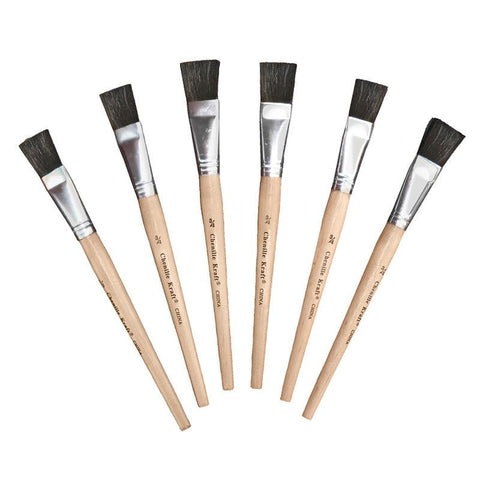 STUBBY EASEL BRUSHES 3-4IN 6PK