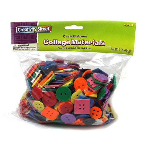 BUTTONS 1LB BAG ASST COLORS & SIZES