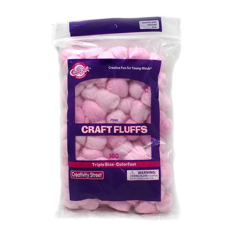 CRAFT FLUFFS PINK 100 COUNT