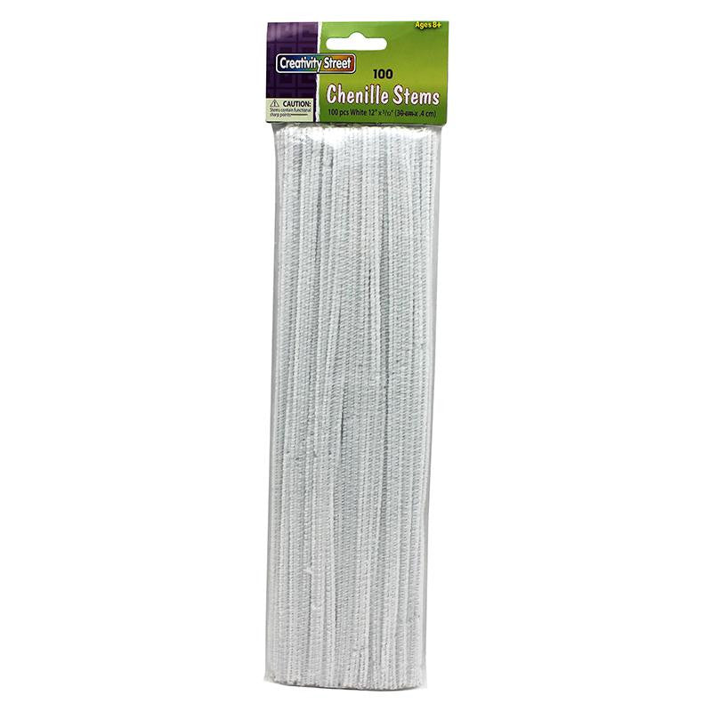 CHENILLE STEMS WHITE 12 INCH