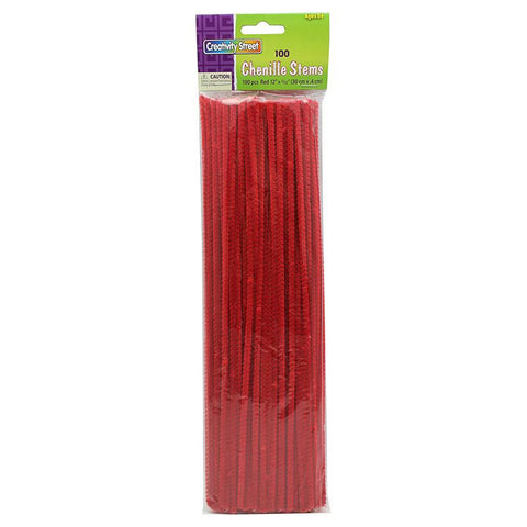 CHENILLE STEMS RED 12 INCH