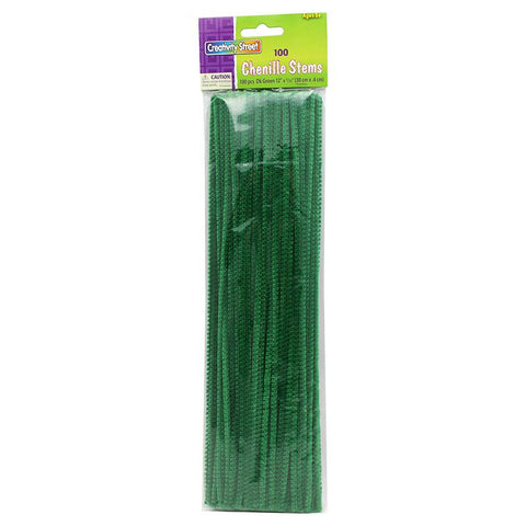 CHENILLE STEMS GREEN 12 INCH