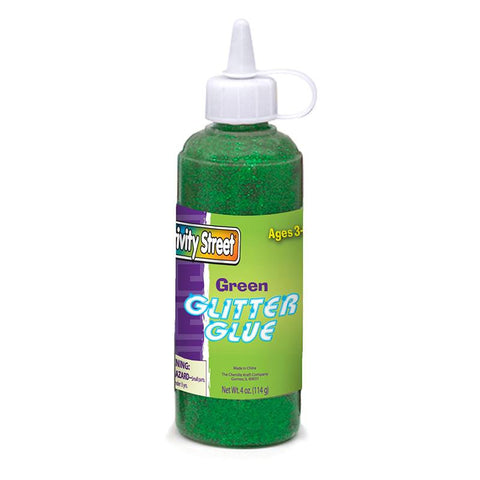 GLITTER GLUE GREEN 4 OZ