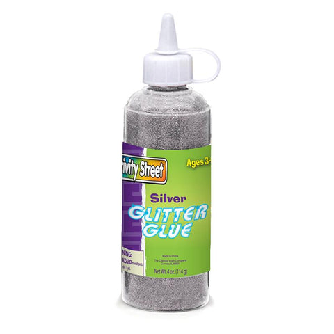 GLITTER GLUE SILVER 4 OZ