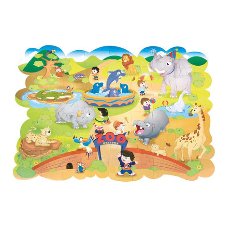 GIANT ZOO ANIMALS FLOOR PUZZLE