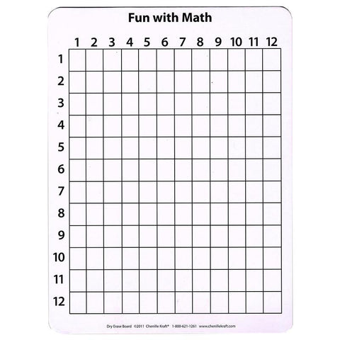 MATH WHITEBOARD 9 X 12 10 PK