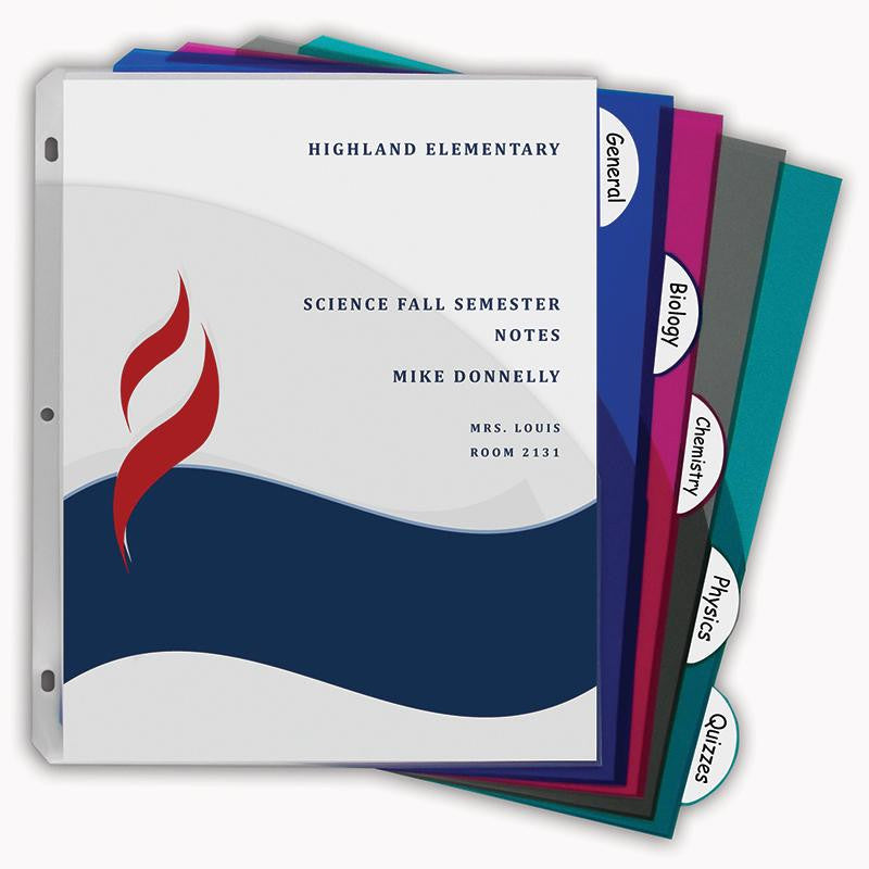 5 TAB POLY INDEX DIVIDERS WITH