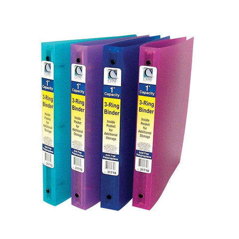 C LINE 3 RING BINDER 1IN CAPACITY