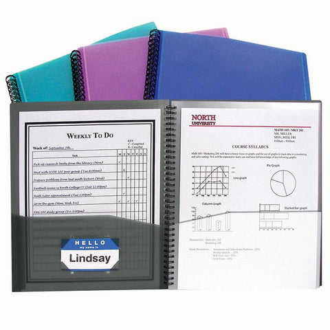 C-LINE 8 POCKET SPIRAL BOUND POLY