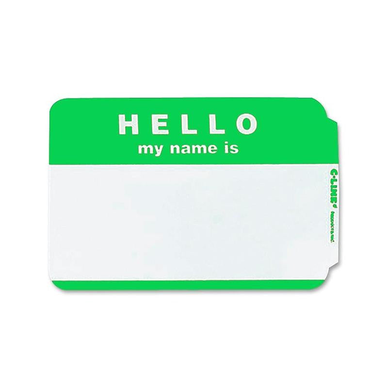 C LINE SELF ADHESIVE GREEN NAME