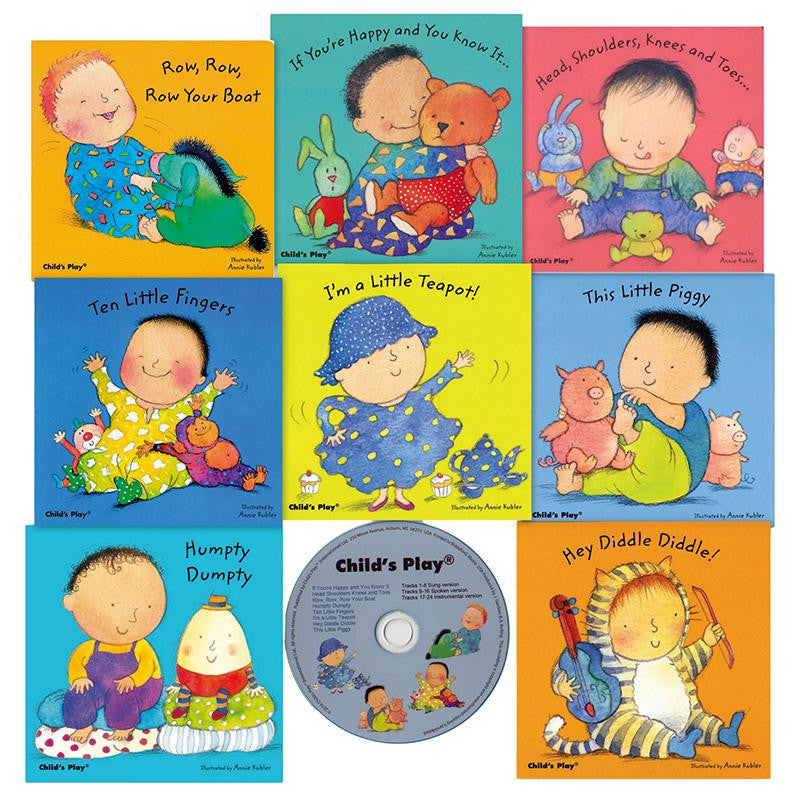 NURSERY RHYME BOARD 8 BK SET W- CD