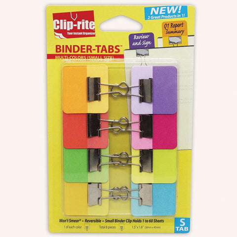 BINDER TABS 8PK ASSORTED COLORS