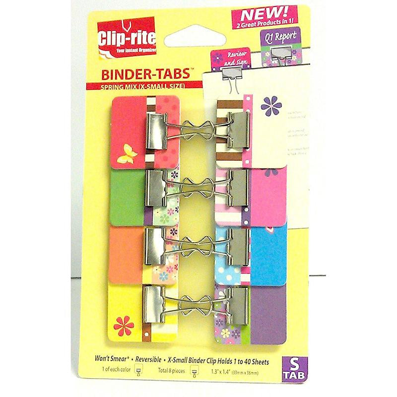 BINDER TABS 8PK SPRING COLLECTION