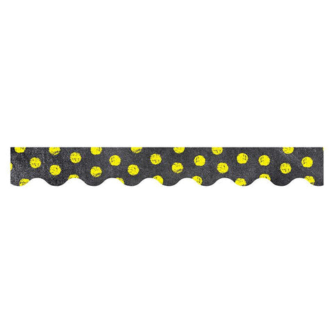 DOTS ON CHALKBOARD YELLOW BORDERS