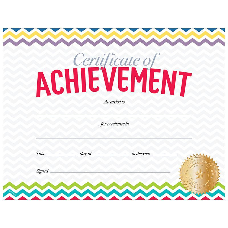 CHEVRON CERTIFICATE OF ACHIEVEMENT