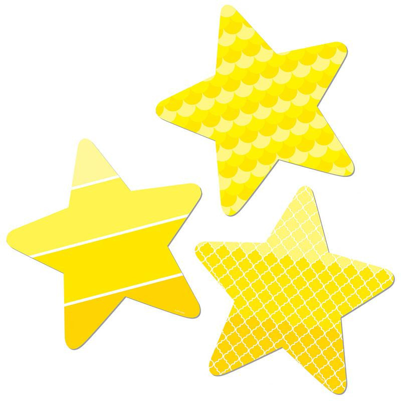 STARS 3IN CUT OUTS PAINTED PALETTE