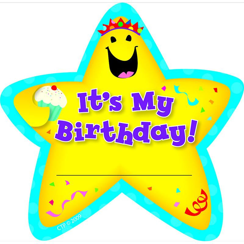 STAR BADGES ITS MY BIRTHDAY 36-PK