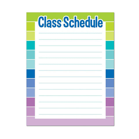 CLASS SCHEDULE CHART - PAINT