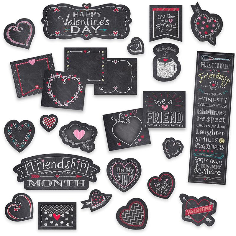 CHALK HEARTS MINI BULLETIN BOARD